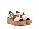 yz ]fBAbN fB[X q[ V[Y Glory Ankle Strap Wedge Sandal Bone