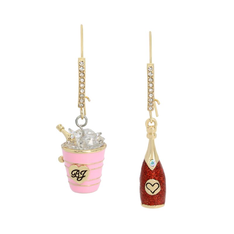 【送料無料】 ベッツィジョンソン レディース ピアス・イヤリング アクセサリー Champagne Mismatch Dangle Earrings Pink/Gold