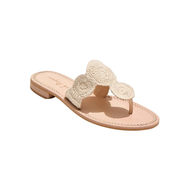 【送料無料】 ジャックロジャース レディース ヒール シューズ Jacks Crochet Sandals Natural