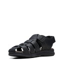 【送料無料】 クラークス メンズ サンダル シューズ Walkford Fish Black Tumbled L