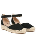 【送料無料】 ナチュライザー レディース サンダル シューズ Wren Ankle Strap Low Heel Espadrille Black Fabric