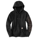 【送料無料】 カーハート レディース パーカー・スウェット アウター Rain DefenderR Relaxed Fit Midweight Graphic Sweatshirt Black