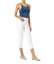 【送料無料】 ヒュー レディース カジュアルパンツ ボトムス Ankle Slit Essential Denim Capri Leggings White