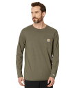 【送料無料】 カーハート メンズ シャツ トップス Force Relaxed Fit Midweight Long Sleeve Pocket T-Shirt Basil Heather