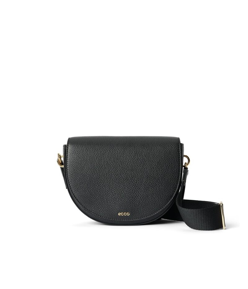 楽天ReVida 楽天市場店【送料無料】 エコー メンズ ハンドバッグ バッグ Saddle Bag Black Pebbled L