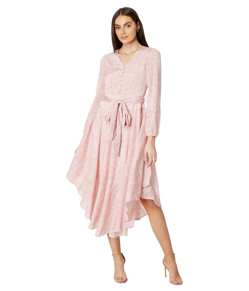 【送料無料】 ヴィンスカムート レディース ワンピース トップス V Neck Tie Waist Maxi Dress- L Pink Orchid