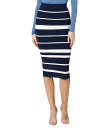 yz ebhx[J[ fB[X XJ[g {gX Emiliha Striped Bodycon Knit Skirt Navy