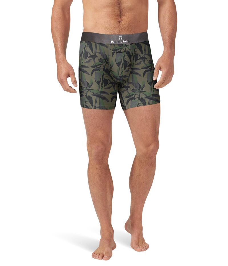 【送料無料】 トミージョン メンズ ボクサーパンツ アンダーウェア Second Skin Mid-Length Boxer Brief 6" Grape Leaf Rubb