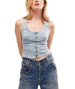 【送料無料】 フリーピープル レディース シャツ トップス Sally Corset Top Denim Daylight Sky Co