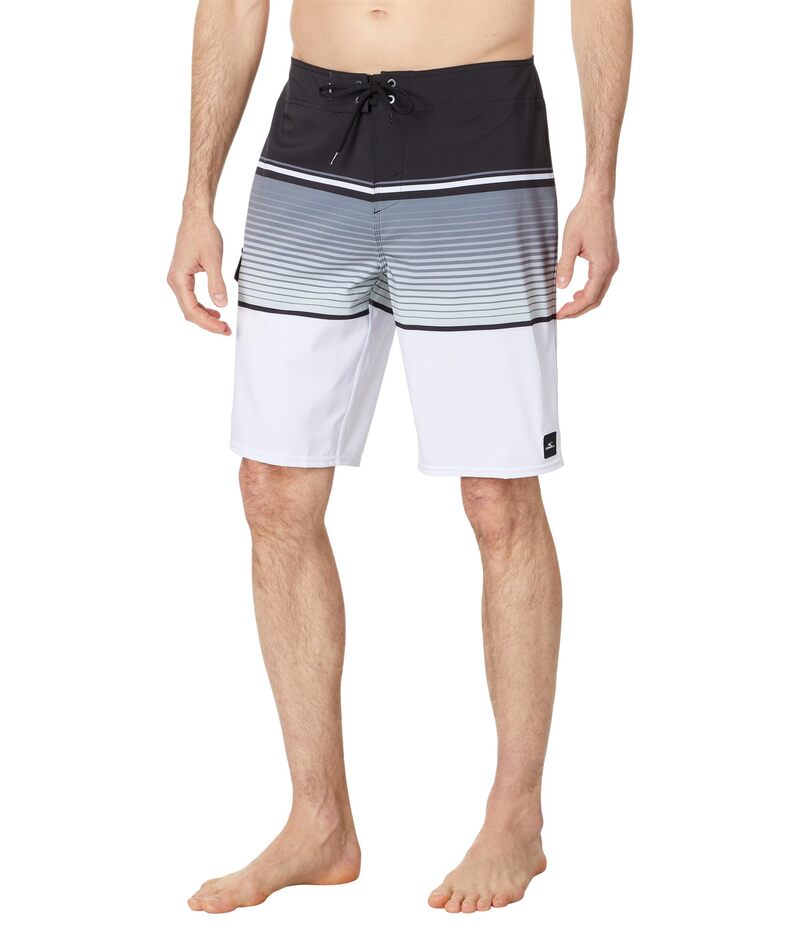 【送料無料】 オニール メンズ ハーフパンツ・ショーツ 水着 Lennox Stripe 21" Boardshorts White 1