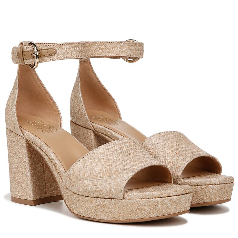 【送料無料】 ナチュライザー レディース ヒール シューズ Pearlyn3 Ankle Straps Wheat Woven Fab 1