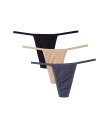 【送料無料】 ハンキーパンキー レディース パンツ アンダーウェア BreatheSoft G-String 3 Pack Black/Taupe/Gra