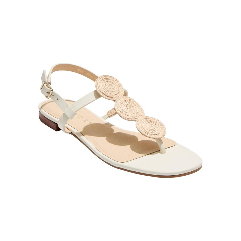 ジャックロジャース サンダル レディース 【送料無料】 ジャックロジャース レディース サンダル シューズ Worth Flat Sandals - Raffia Ivory