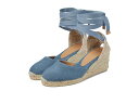 カスタニエール 【送料無料】 カスタ ニエール レディース ヒール シューズ Carina 60mm Wedge Espadrille Light Blue