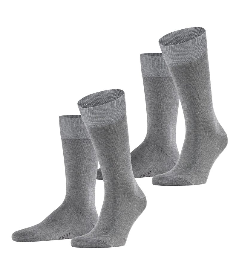 ファルケ メンズ 【送料無料】 ファルケ メンズ 靴下 アンダーウェア Happy 2-Pack Socks Light Grey Mela