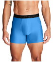 【送料無料】 アンダーアーマー メンズ ボクサーパンツ アンダーウェア Performance Tech Solid 6 Boxer Briefs Viral Blue