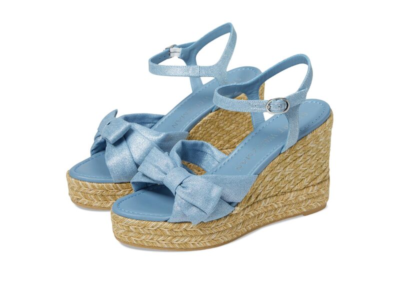 【送料無料】 スチュアート ワイツマン レディース ヒール シューズ Sofia Espadrille Wedge Silver