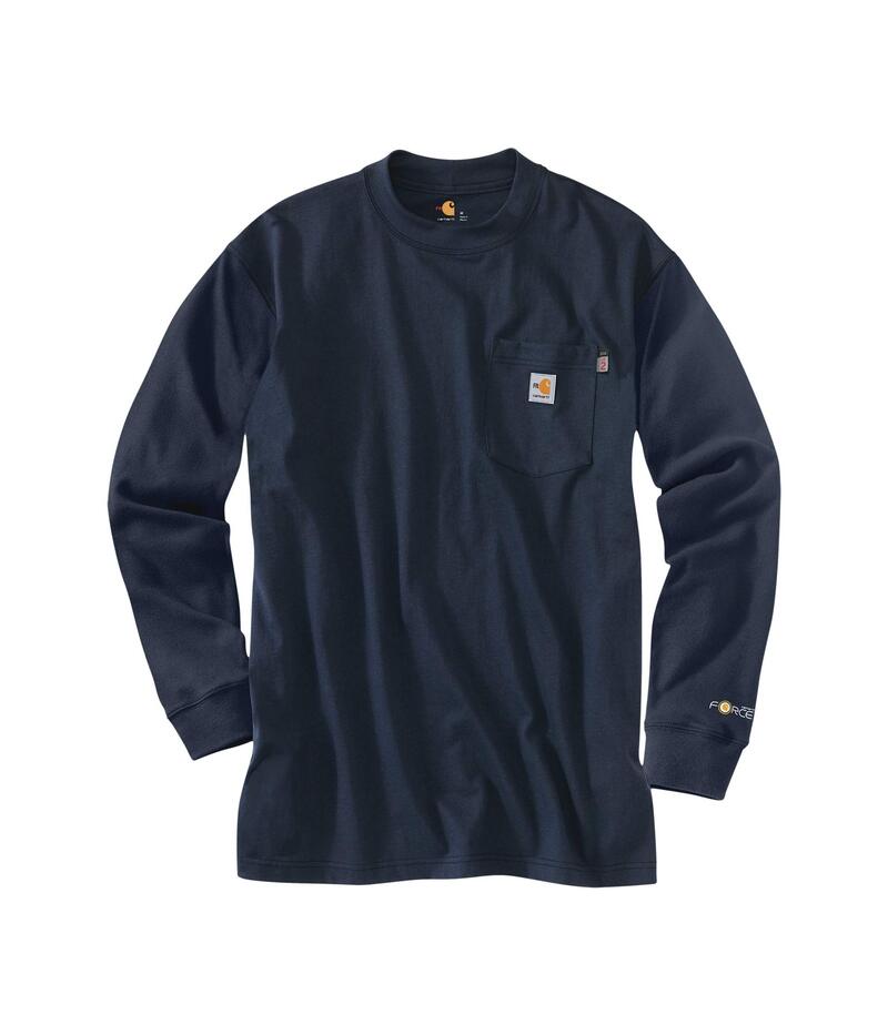 【送料無料】 カーハート メンズ シャツ トップス Big & Tall Flame-Resistant Force Cotton Long Sleeve T-Shirt Dark Navy