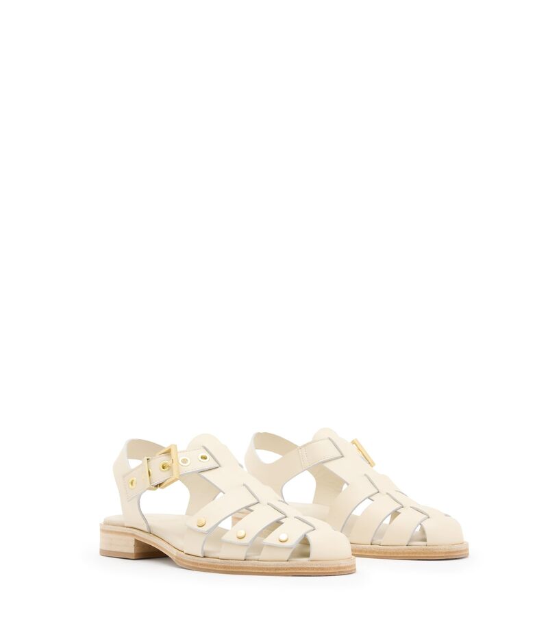 【送料無料】 オールセインツ レディース ヒール シューズ Nelly Stud Sandal Parchment White