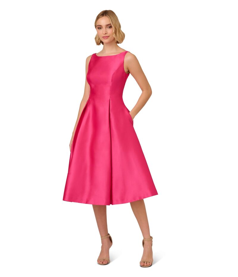  アドリアナ パペル レディース ワンピース トップス Sleeveless Tea Length Dress Electric Pink