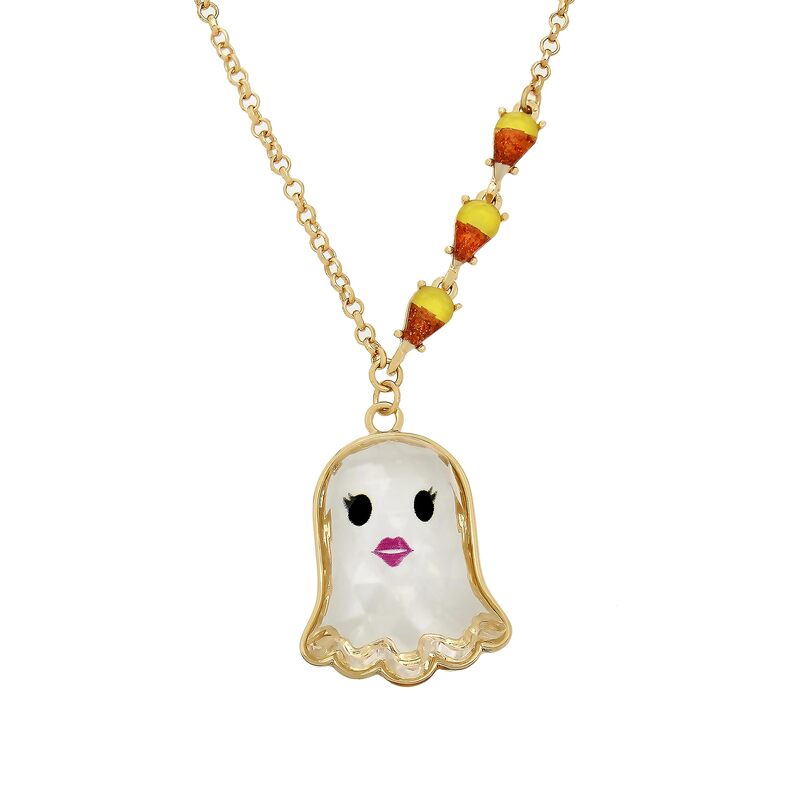 【送料無料】 ベッツィジョンソン レディース ネックレス・チョーカー・ペンダントトップ アクセサリー Ghost Pendant Necklace Orange/Gold