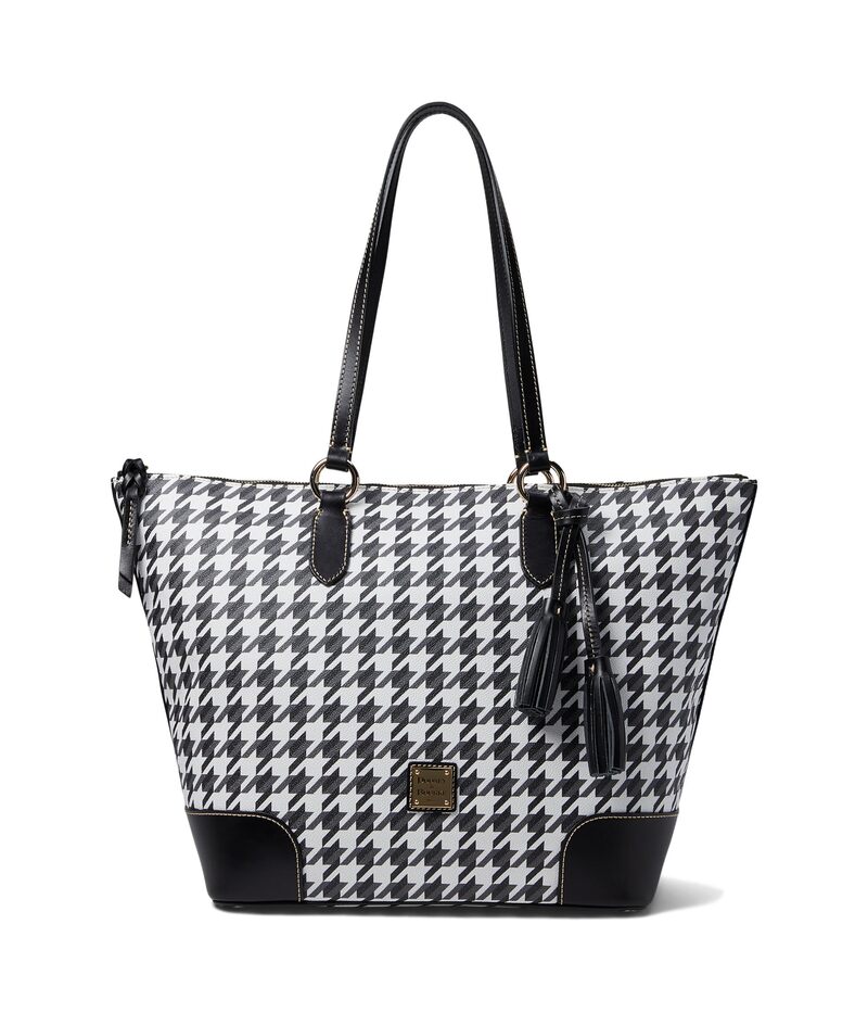 【送料無料】 ドーネイアンドバーク レディース ハンドバッグ バッグ Houndstooth Career Tote Black/Black