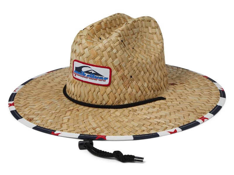 【送料無料】 クイックシルバー メンズ 帽子 アクセサリー Pierside Print Lifeguard Straw Sun Hat Dark Navy