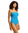 【送料無料】 シーフォリー レディース 上下セット 水着 Sea Dive Bandeau One Piece Turquoise