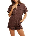 【送料無料】 フリーピープル レディース ジャンプスーツ トップス Marci Cuffed Shortall Mocha