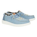 【送料無料】 ヘイデュード レディース スリッポン・ローファー シューズ Wendy Denim Jacket Light Denim