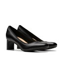 【送料無料】 クラークス レディース ヒール シューズ Anelise Nora Black Leather