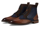 【送料無料】 ステイシーアダムス メンズ ブーツ・レインブーツ シューズ Finnegan Wing Tip Boot Navy/Cognac