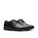 【送料無料】 クラークス メンズ オックスフォード シューズ Eldredge Plain Black Leather
