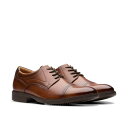 【送料無料】 クラークス メンズ オックスフォード シューズ Eldredge Cap Dark Tan Leathe