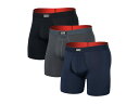 【送料無料】 サックスアンダーウェアー メンズ ボクサーパンツ アンダーウェア Multi-Sport Mesh Boxer Brief Fly 3-Pack Turbulence/Navy