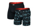 【送料無料】 サックスアンダーウェアー メンズ ボクサーパンツ アンダーウェア Multi-Sport Mesh Boxer Brief Fly 2-Pack Palm Camo Glow/
