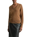 【送料無料】 ヴィンス レディース ニット・セーター アウター Casual V-Neck Almond