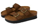 【送料無料】 ビルケンシュトック レディース サンダル シューズ Papillio by Birkenstock Arizona Platform Sandal - Nubuck Dark Tea