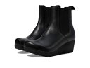 【送料無料】 ビルケンシュトック レディース ブーツ・レインブーツ シューズ Papillio by Birkenstock Ebba Pull-On Wedge Bootie - Leather Black