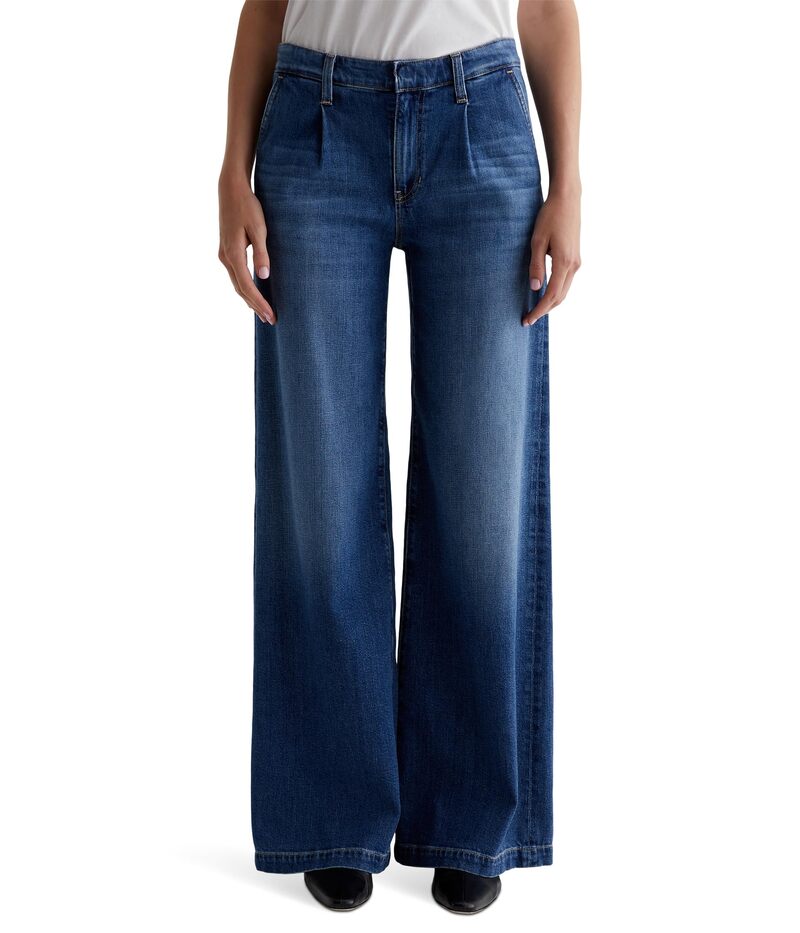 【送料無料】 エージージーンズ レディース デニムパンツ ボトムス Pleated Stella Wide Leg Palazzo in Provence Provence