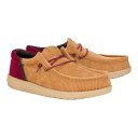 【送料無料】 ヘイデュード メンズ スリッポン・ローファー シューズ Wally Funk Corduroy Tan/Burgundy