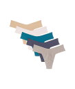 【送料無料】 ハンキーパンキー レディース パンツ アンダーウェア BreatheSoft Natural Rise Thong 5-Pack Biscotti...