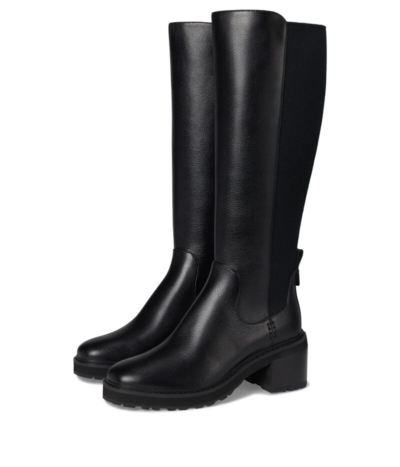 【送料無料】 コールハーン レディース ブーツ・レインブーツ シューズ Gema Tall Lug Boot Black Leather W
