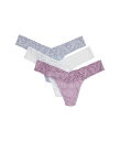 【送料無料】 ハンキーパンキー レディース パンツ アンダーウェア SupimaR Cotton Low Rise Thong 3 Pack Water Lil...
