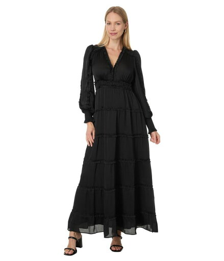 【送料無料】 セセ レディース ワンピース トップス Plisse Ruffle Maxi Dress Rich Black 【送料無料】 セセ レディース ワンピース トップス Plisse Ruffle Maxi Dress Rich Black