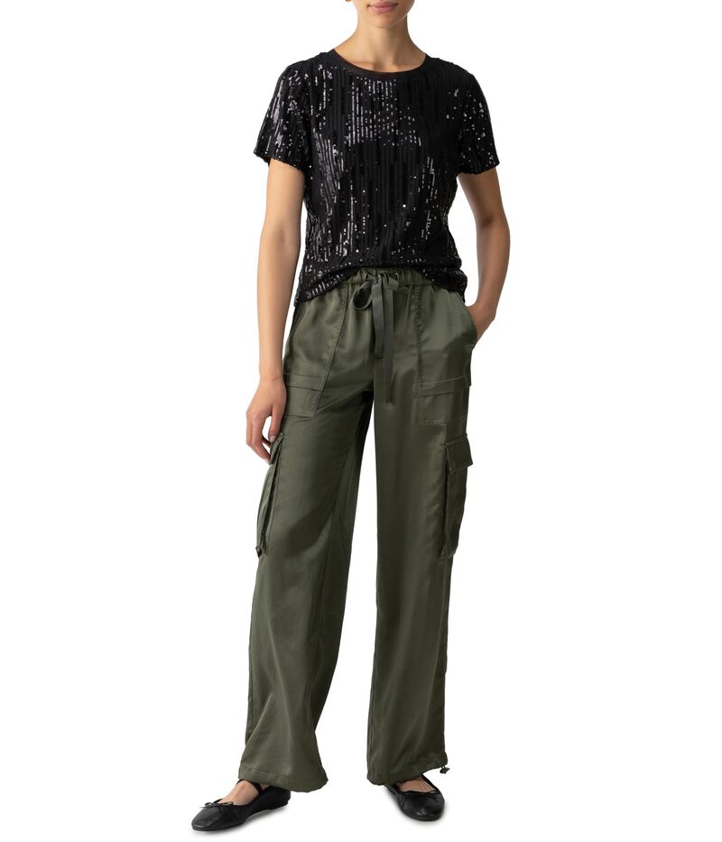 【送料無料】 サンクチュアリー レディース シャツ トップス Sequin Perfect Tee Black