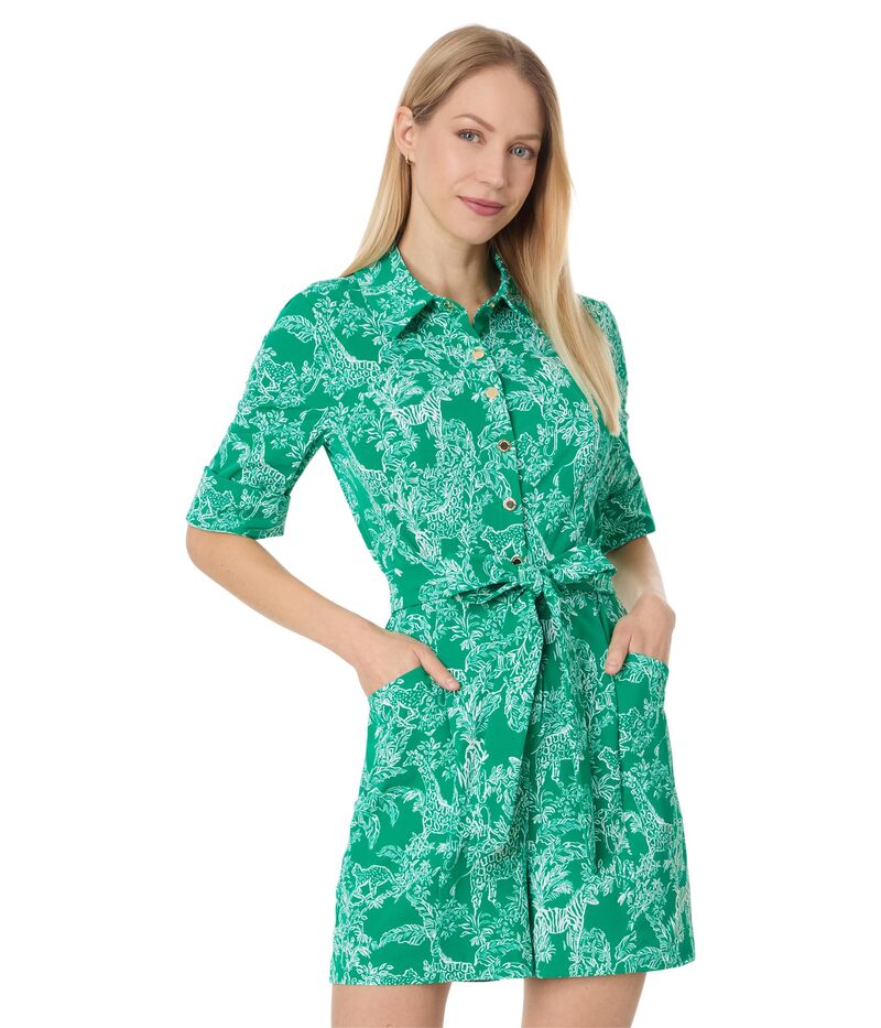 【送料無料】 リリーピュリッツァー レディース ジャンプスーツ トップス Sheldrake Romper Upf 50+ Fiddle Leaf Gre