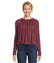 【送料無料】 マイケルスターズ レディース シャツ トップス Sona Long Sleeve Bubble Top Beetroot(4)