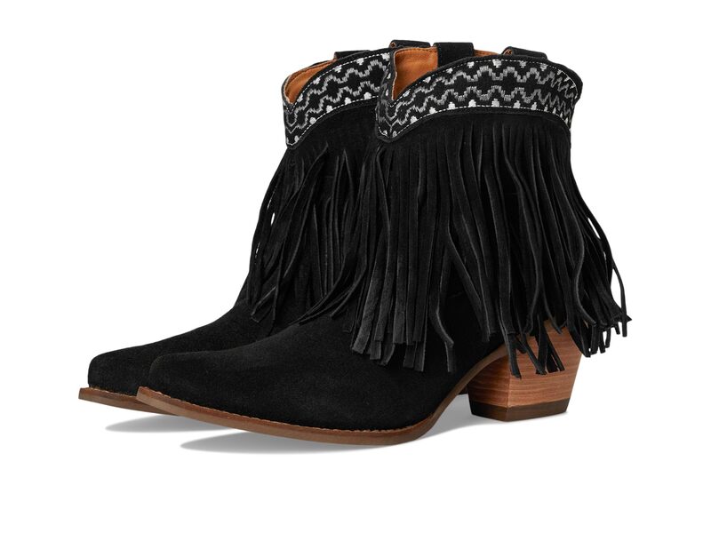 【送料無料】 ディンゴ レディース ブーツ・レインブーツ シューズ Tapadero Suede Bootie Black