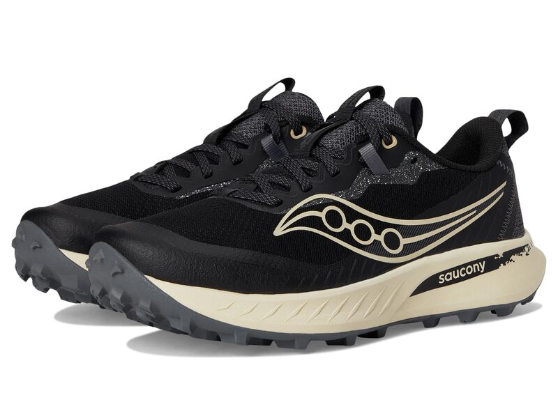 サッカニー レディース シューズ スニーカー Saucony Peregrine 15 Black/Pearl パール(4)